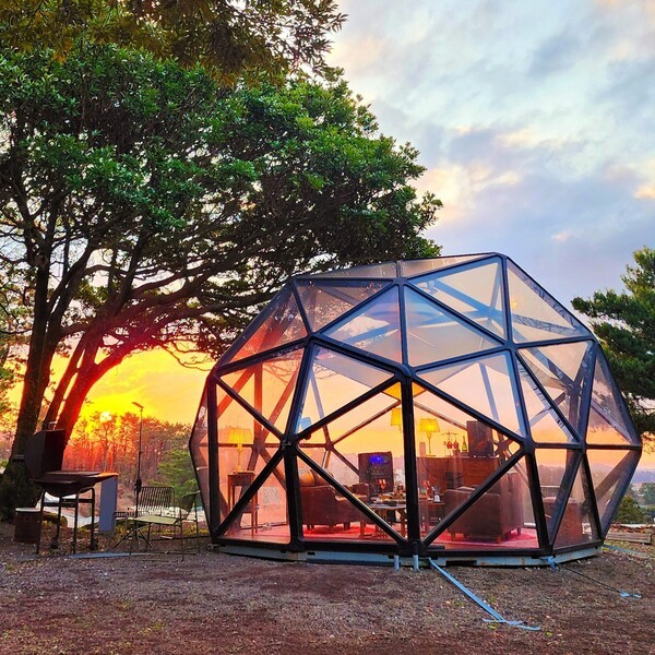 제주 블로비 포레스트의 돔텐트. 사진=블로비 포레스트