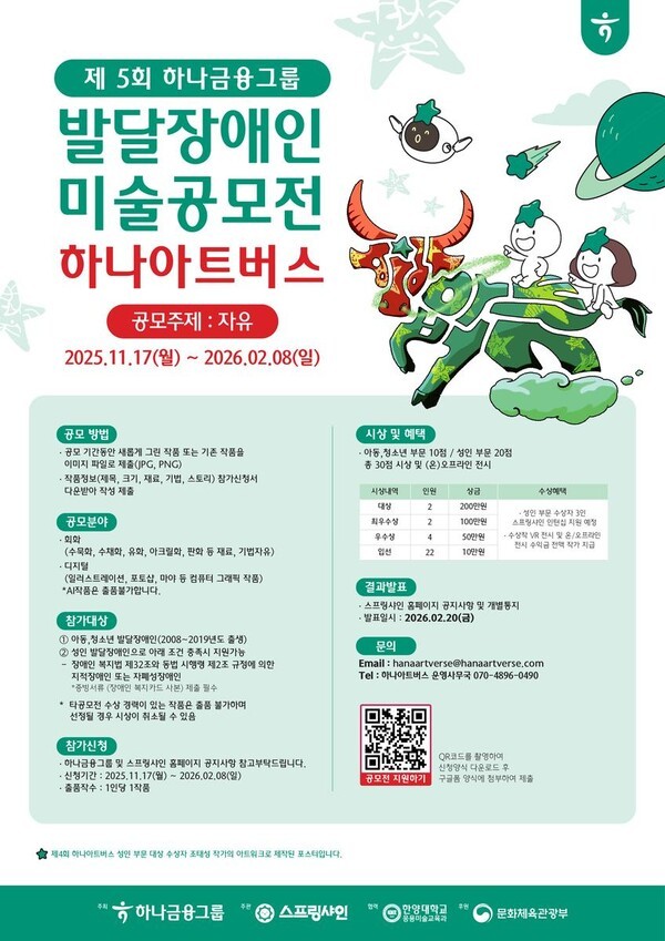 ‘예술로 사회를 잇는다’…하나금융그룹, 발달장애 작가 위한 공모전 개최 / 사진=하나금융그룹